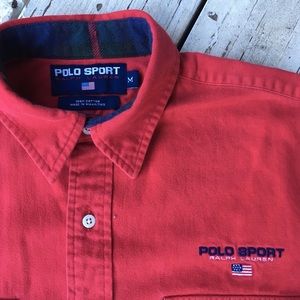 VINTAGE POLO SPORT RALPH LAUREN BUTTON SHIRT MED